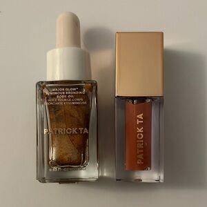 NWOB Patrick Ta Bronze Bronzing Body Oil and Nude Lip Gloss Duo
